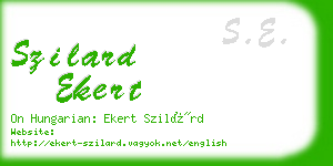 szilard ekert business card